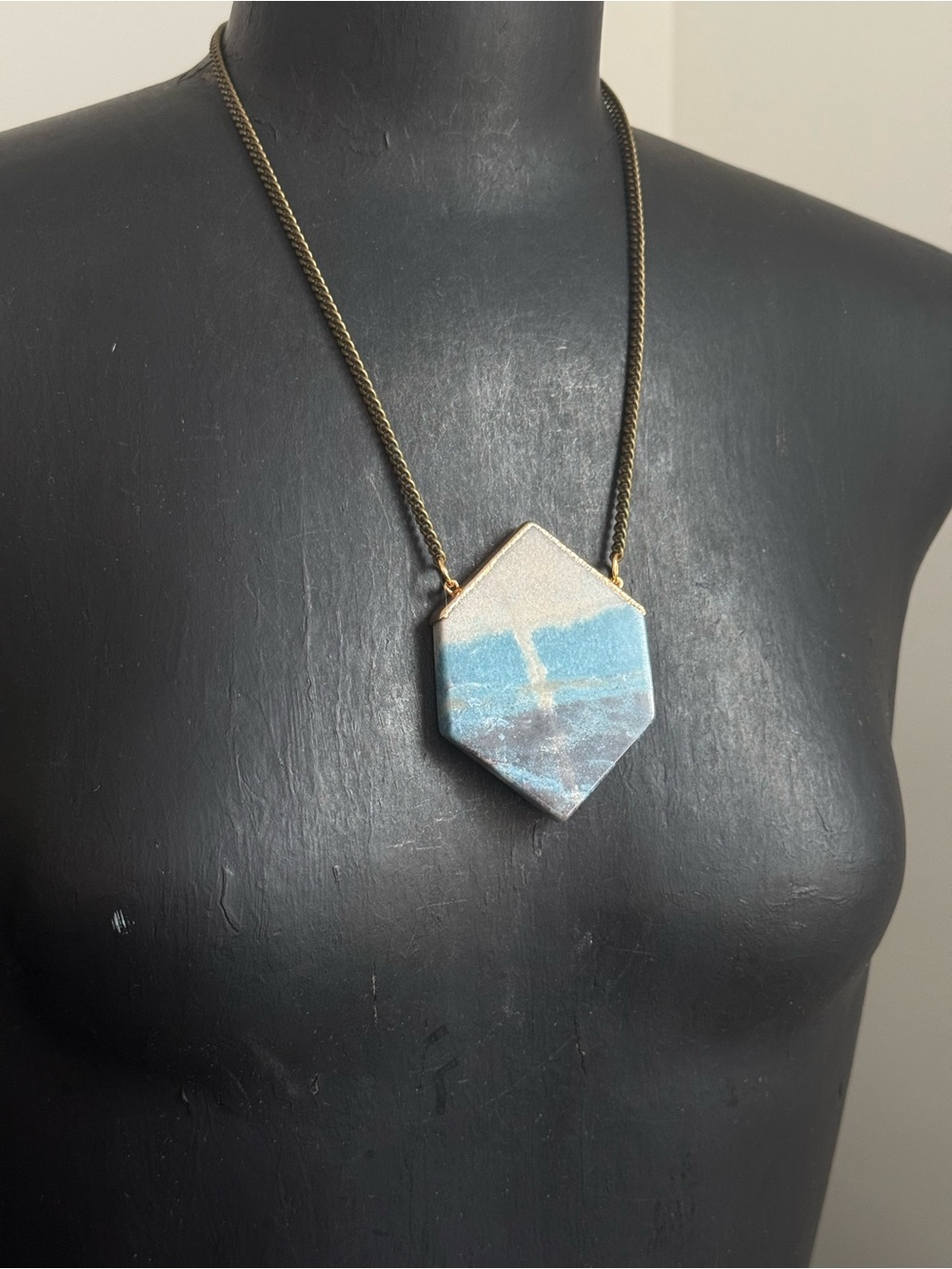 BCP trolite crystal necklace pendant statement jewelry boho festival witchy